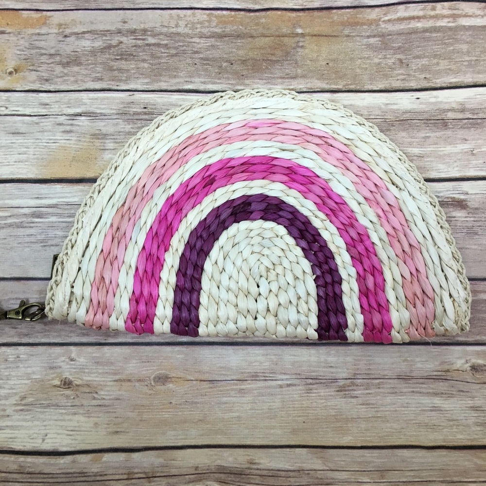 Straw Half Circle Purse, NWT - Picture 2 of 3